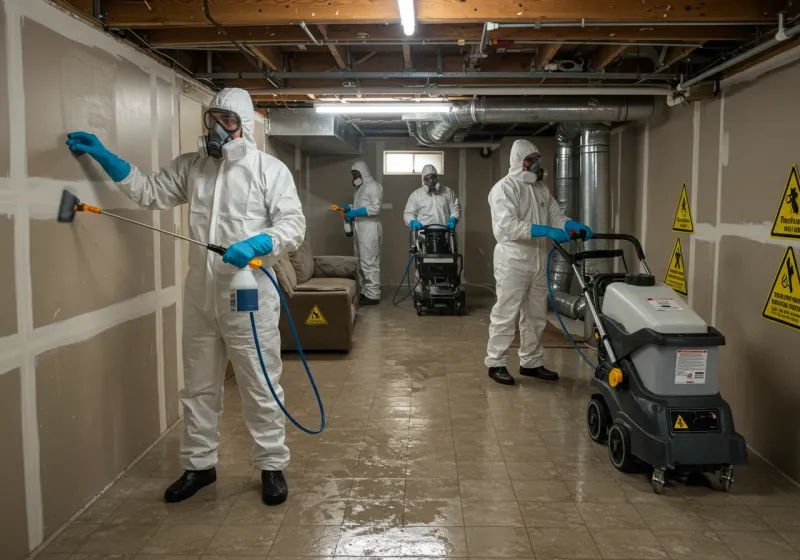 Basement Moisture Removal and Structural Drying process in Panhandle, TX